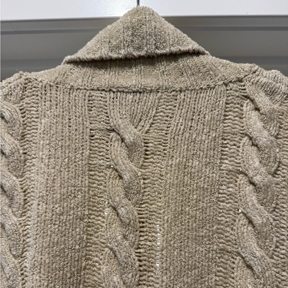 Maurices Cable Knit Turtleneck Sweater Tan Size L Cozy Chunky Knit - Picture 7 of 10